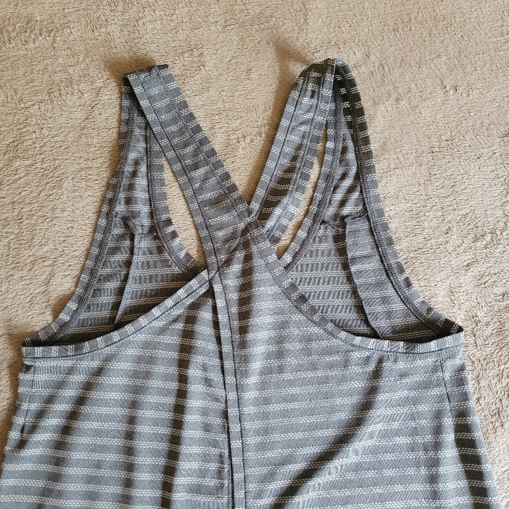 ZYIA Gray Striped Open-Back Tank - Picture 6 of 9